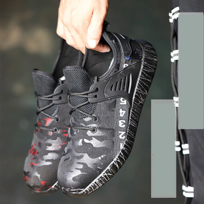 Goede Antislip Onverwoestbaar Werk Laarzen; Outdoor slijtvaste Deodorant Werk Schoenen; 2019 Anti smashing Anti Punctie Veiligheidsschoenen