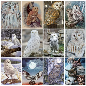 

Huacan Diamond Painting Full Square New Arrival Animal 5D Diamond Embroidery Owl Mosaic Handmade Gift
