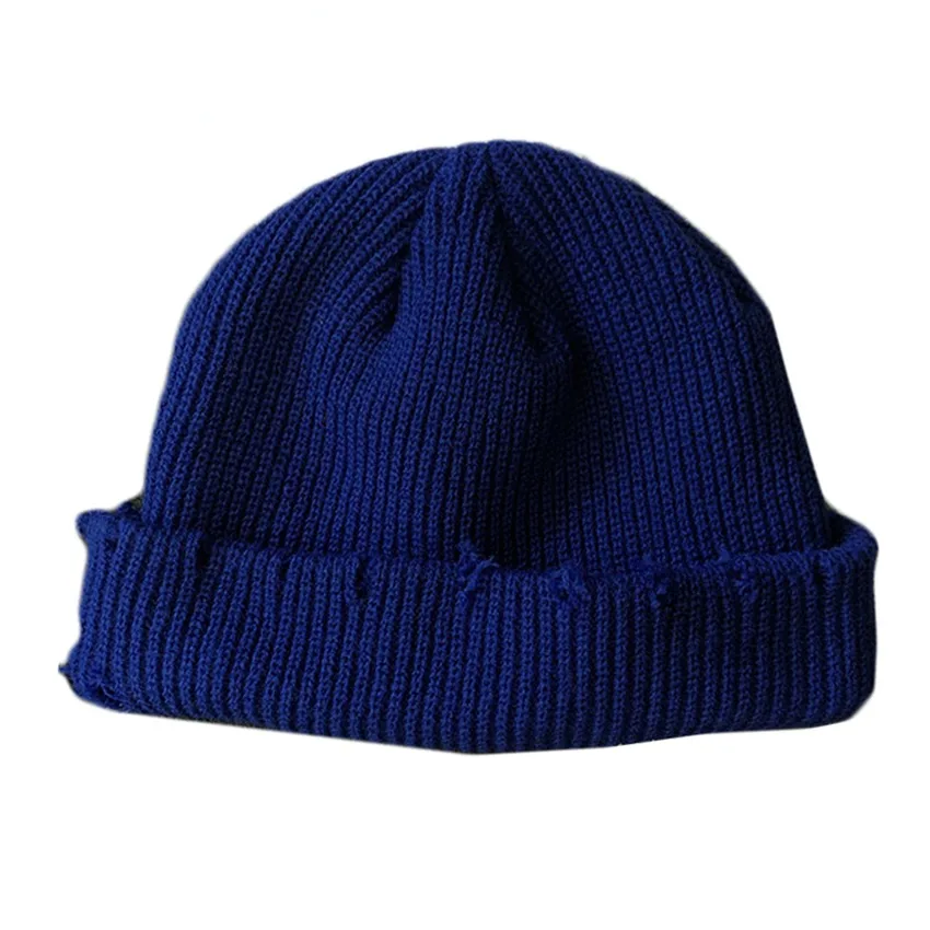 Dark blue JNKET, новинка, Осень-зима, мужская, женская, с черепом, шапка бини, шапка без полей, вязаная шапка, хип-хоп кепка, уличная, Спортивная, кепка, Casquette - Цвет: Dark blue