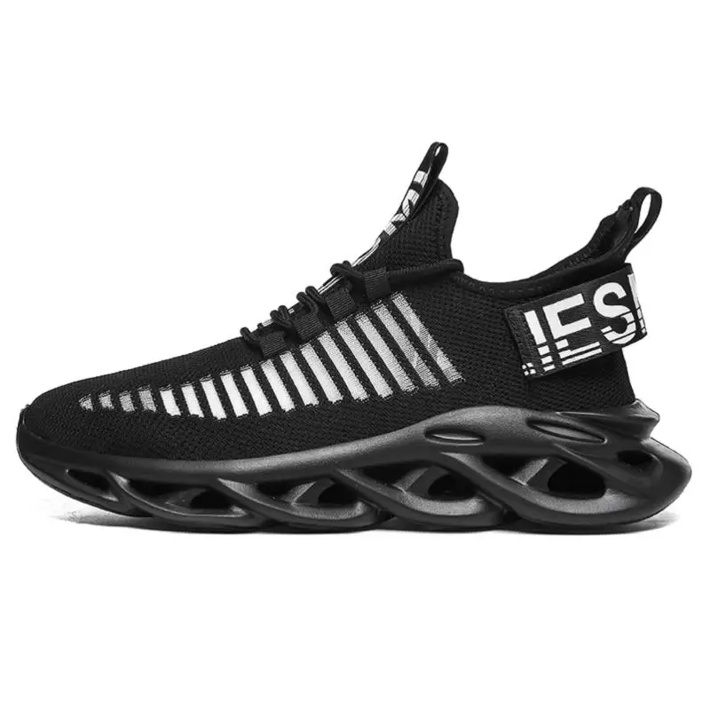 Romмедаль мужские легкие кроссовки с лезвием противоударные дышащие мужские кроссовки увеличивающие рост мужские кроссовки для ходьбы в спортзале - Цвет: Черный