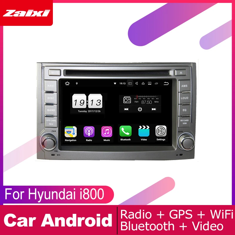 ZaiXi для hyundai i800 2007~ 2 DIN Автомобильный Android 9 gps Navgiation мультимедийная система Bluetooth радио усилитель