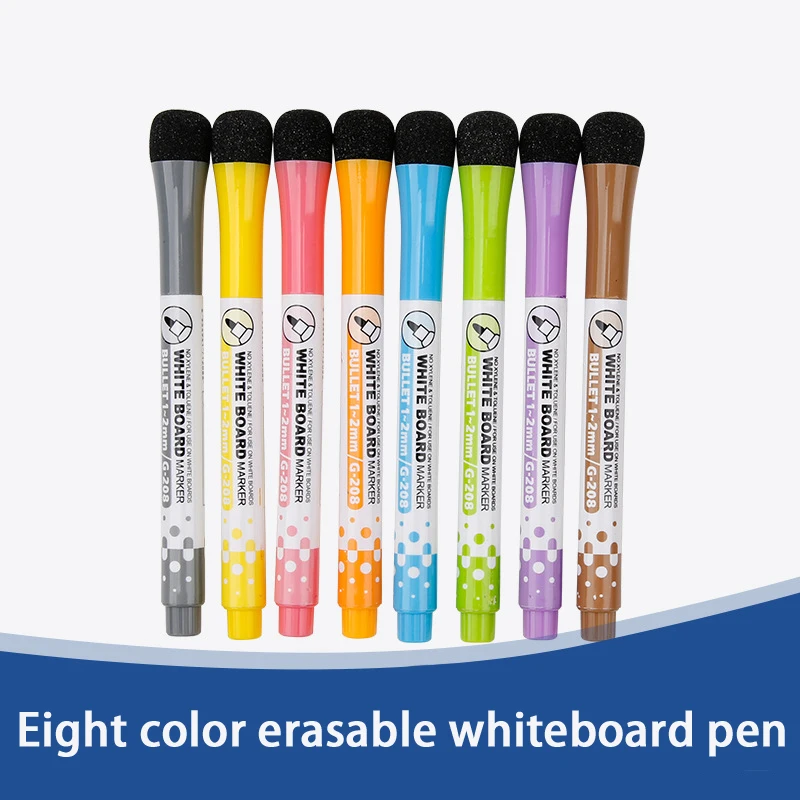

Creative stationery art supplies office supplies removable cartoon erasable whiteboard markers magnetic erasers matching