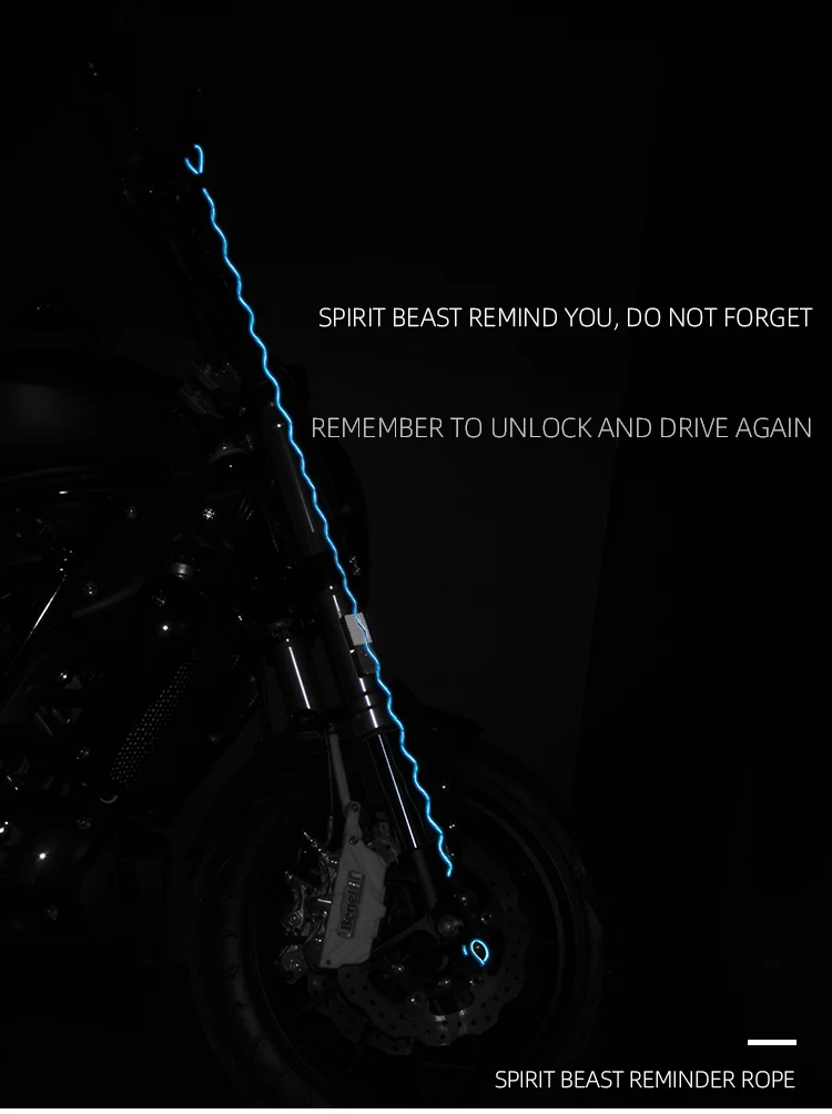 Spirit beast Светоотражающая напоминающая веревка для мотоцикла универсальные аксессуары Автомобильный Замок предупреждающая веревка для мотокросса многоцелевой Канат