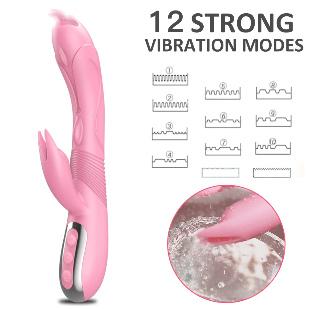 Tongue Dildo Vibrator For Women Vagina Heating Oral Licking Clit Sex Vibrator G-spot Clitoris Stimulate Adult Sex Toys for Women (8)