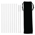 8Pcs Straight Black
