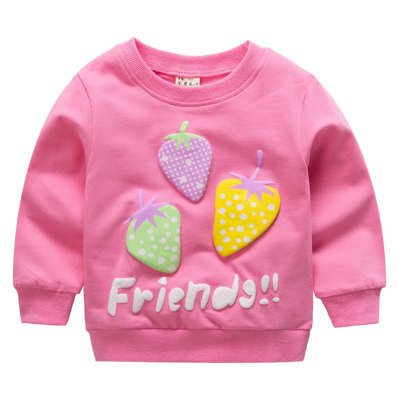 

2020 New Cute Girls Sweater Cartoon Appliques Baby Girl T-shirt Long-Sleeved Spring Fall Girls Tops Toddler Girl Winter Clothes