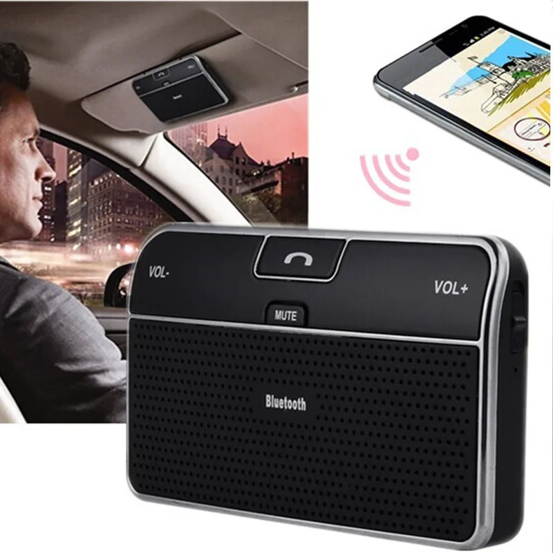 Drahtlose Bluetooth Car Kit Freisprecheinrichtung V 4,0 Multipoint  Sonnenblende Lautsprecher Für Telefon Smartphones Auto Bluetooth Ladegerät  - AliExpress