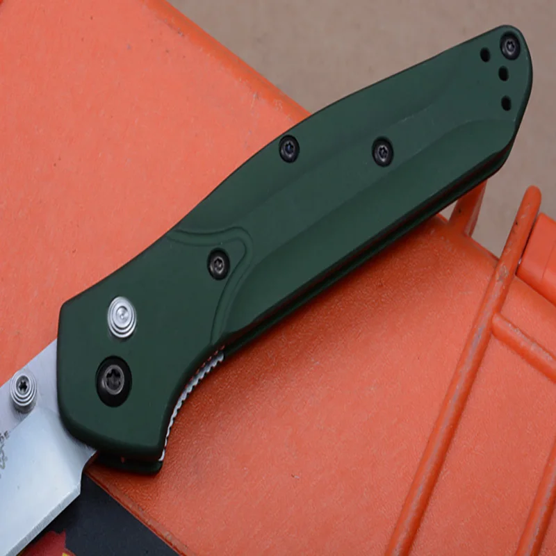 High quality 940 Folding Knife S30V Blade knifes GREEN aluminum handle knife Camping knife Tactical Hunting Survival Knives
