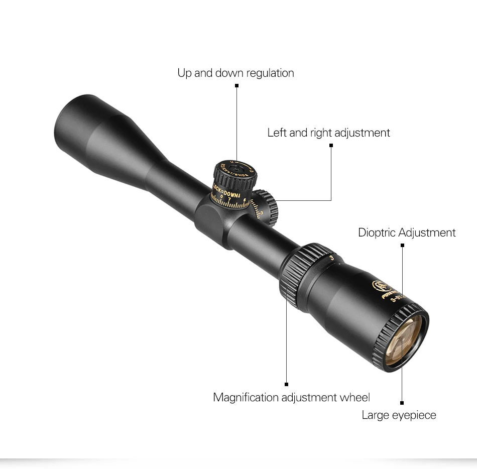 Fire Wolf 3-9X40 Riflescope тактический оптический прицел для винтовки Mil Dot Sight с подсветкой Retical Sight для охотничьего сезона