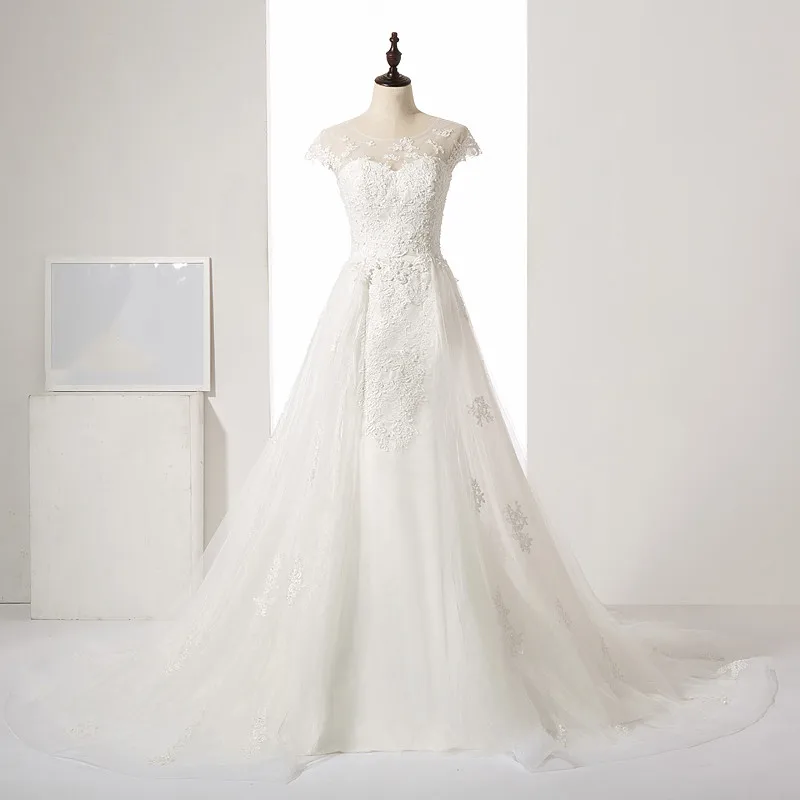 

Luxury custom new style satin wedding dress lace real photo flowers with organza for wedding Vestido de noiva