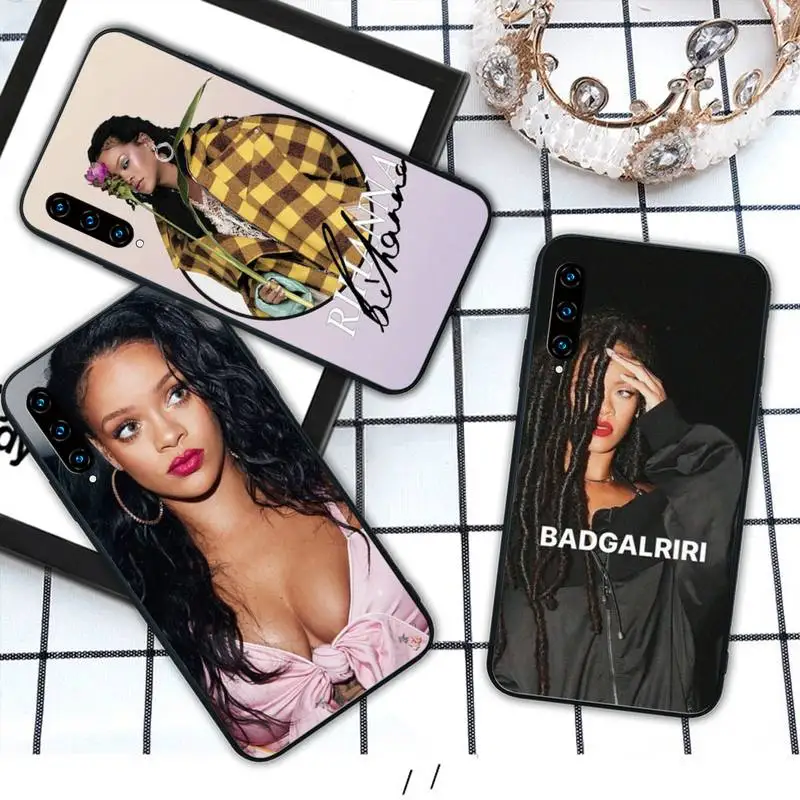 

Rihanna Hard Silicone phone cover case for huawei honor 7A 8s 8x 9X 9 10 20s 20 lite V 30 PRO PLAY funda