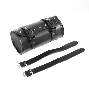 

2018 Multi-functional Storage Bag Motorcycle PU Leather with Plastic buckles Tool Bag Luggage Saddlebag Roll Barrel New Styling