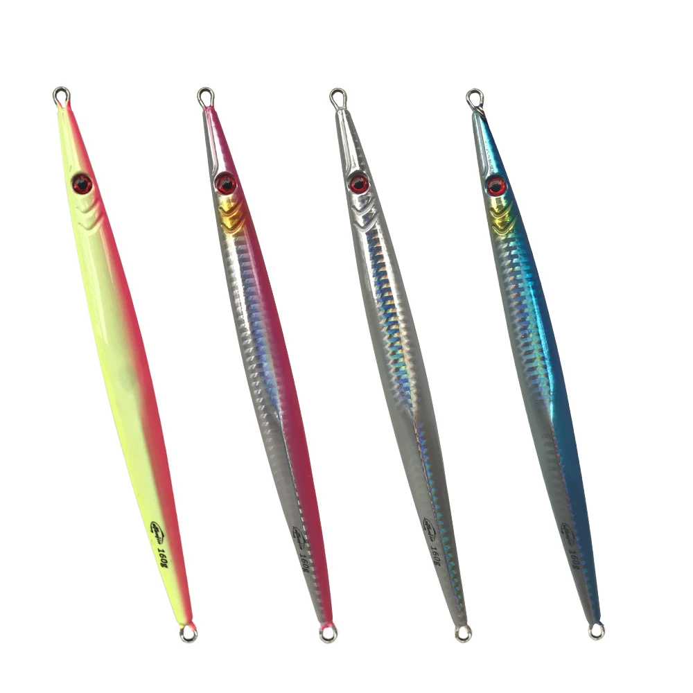

Fast Jigging Lure Sinking Glow Jigs 160g 200g 250g 300g Speed Falling Jig Saltwater Artificial Metal Fishing Bait Fishing Tackle