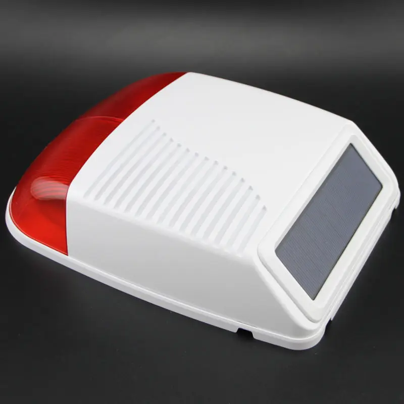 Solar Power Wireless Outdoor Flashing Strobe Siren For Home Burglary Intrusion Alarm System Home Security