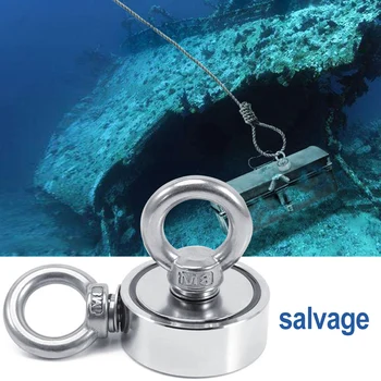 

Strong Power Deep Sea Salvage/ Fishing Magnet Salvage/ Double-Sided Powerful Round Neodymium Magnet Hook Salvage/ Sea Fishing