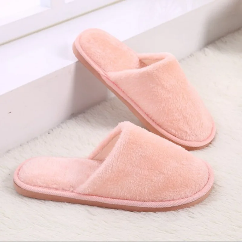 Winter Women House Slippers Faux Fur Fashion Warm Shoes Slip On Flats Female Slides Cozy Home Furry Non-Slip Bedroom Slippers