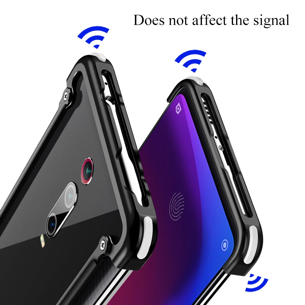 Buy OATSBASF Airbag Bumper Metal Case For Xiaomi Redmi K20 K20 Pro Case Personality Metal Cover Case for Redmi K20 Pro Case