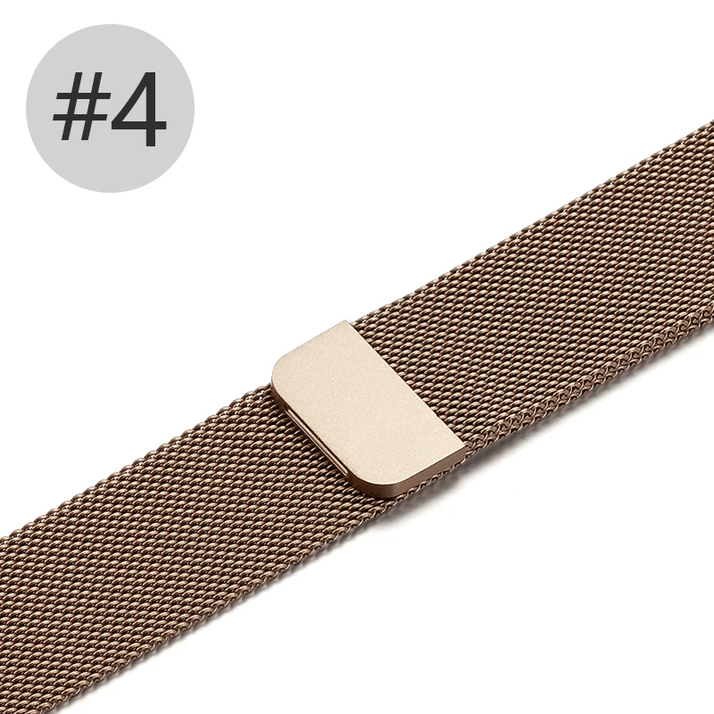Миланская петля, ремешок для наручных часов Apple watch Series 4/3/2/1 Замена наручных часов iWatch, ремешок полосы Магнитная Нержавеющая сталь ремешок LM82001 - Цвет ремешка: 4
