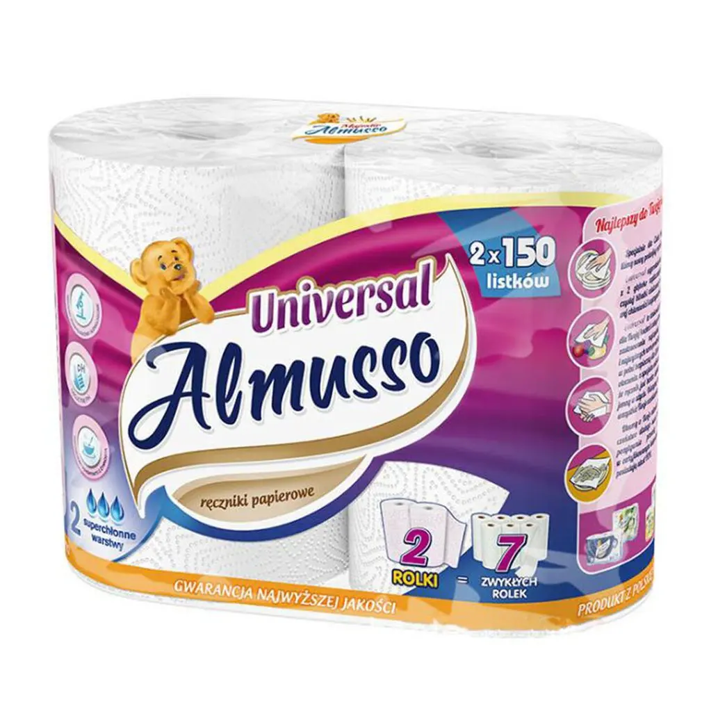 

Kitchen household roll paper wood pulp practical roll paper tissue paper oil-absorbing paper 2 rolls