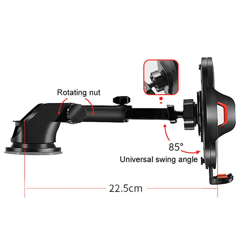 Универсальный автомобильный держатель-Кронштейн для мобильного телефона, лобовое стекло, гравитационная присоска, регулируемое вращение, поддержка подставки