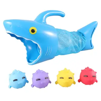 

5pcs Water Toys Bathtub Swimming Pool Bathroom Catching Fish Toys Hungry Shark Toy for Toddler Children