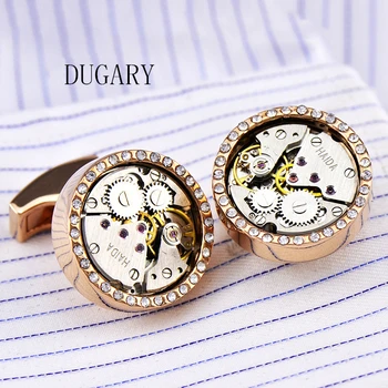 

DUGARY Jewelry french shirt cufflink for mens Brand designer Cuffs link Luxury Button male High Quality Wedding Free Shipping