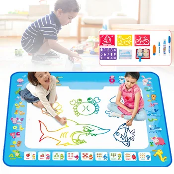 

Aqua Magic Funny Water Drawing Toddler Writing Board 100x80cm Gift Kids Toy Coloring Painting Cartoon Doodle Mat Foldable Safe