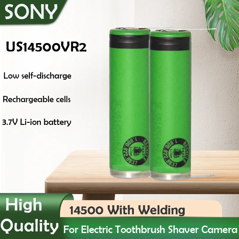 SONY 14500 US14500VR2 3 7 в 680 мАч литий-ионные перезаряжаемые батареи со сваркой для бритвы