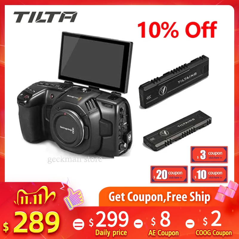 Оригинальный откидной экран TILTA Flipscreen для BMPCC 4K 6K камера Blackmagic M.2 SSD видеогид Tiltaing