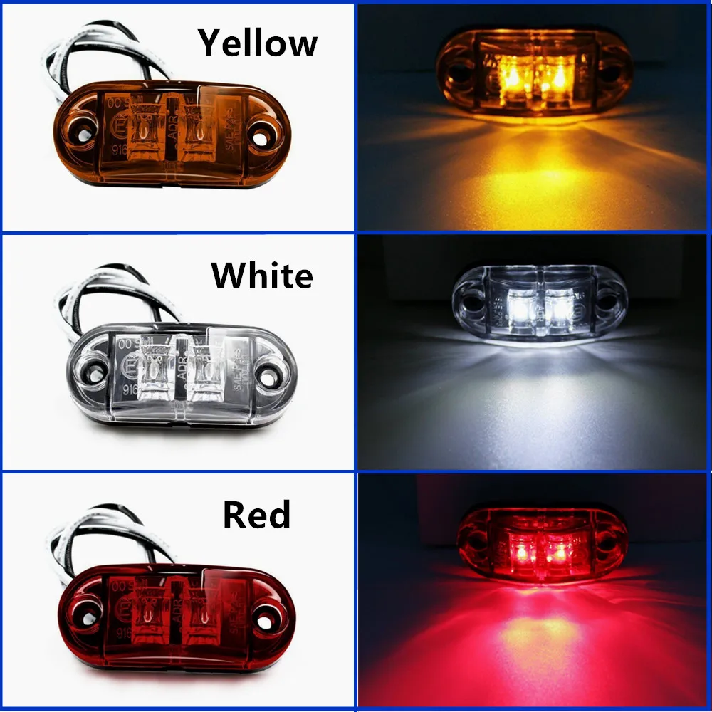 รูปสินค้า แผ่นไฟ LED แจ้งเตือน 10 ชิ้น สำหรับรถบรรทุกพ่วง