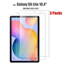Protecteur en verre trempé de 10.1 pouces, avec dureté 9H, pour Samsung Galaxy S6 Lite 2020 SM P610, 3 paquets
