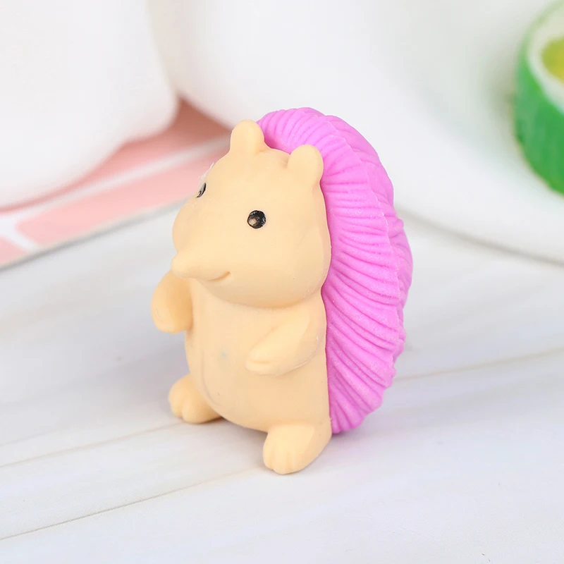 1 шт. Мини Красочный резиновый ластик для Ёжика моделирование kawaii Канцтовары