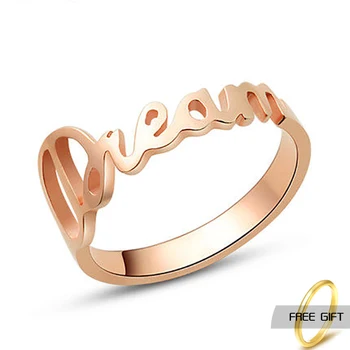 

Gold Silver Stackable Custom Personalized Name Ring for Women Best Friends Bijoux Femme Wedding Band Stainless Steel Name Ring