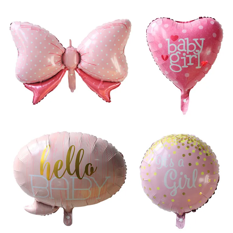 4 шт./лот baby shower это мальчик/девушка с воздушными шарами 1-й воздушный шар на день рождения Корона Лук globos вечерние украшения Дети baloon Мультфильм hat - Цвет: 4