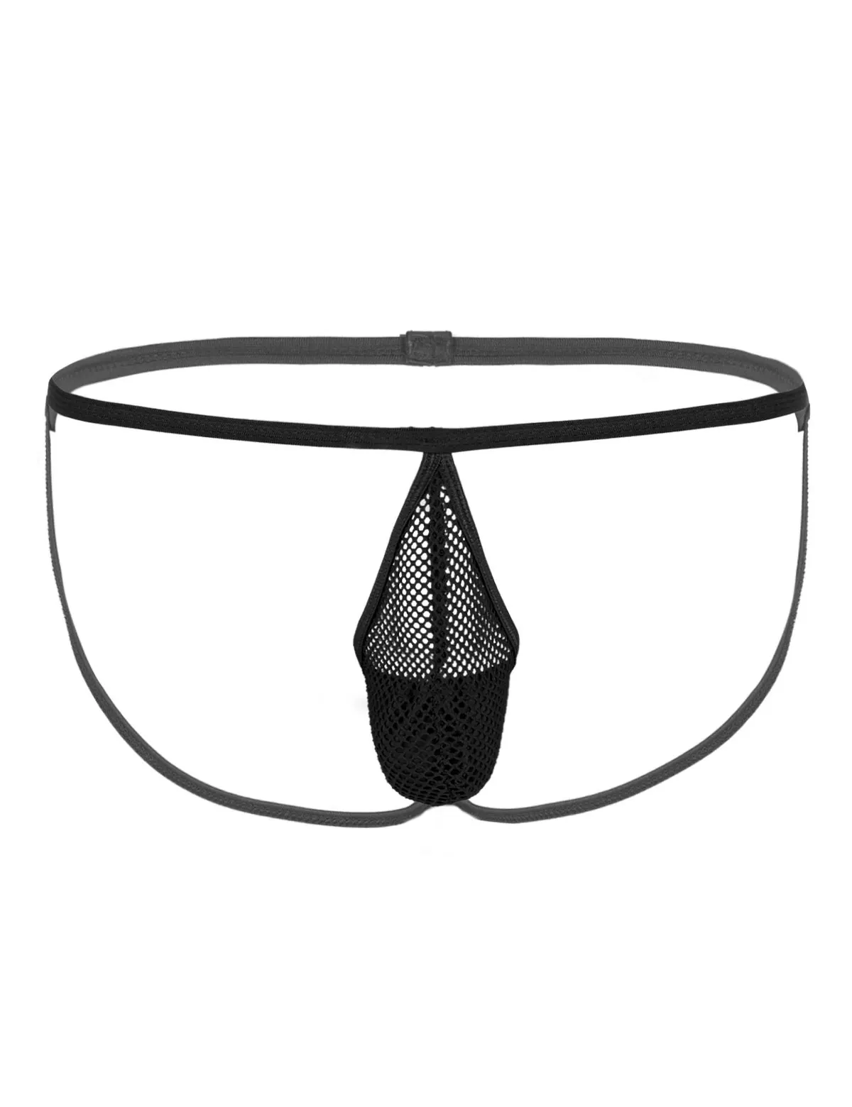 Black IEFiEL мужское горячее женское белье в сетку трусы с низкой посадкой Jockstraps Bulge Pouch открытая прикладочная Сисси гей-стринги String Homme трусы нижнее белье - Цвет: Black