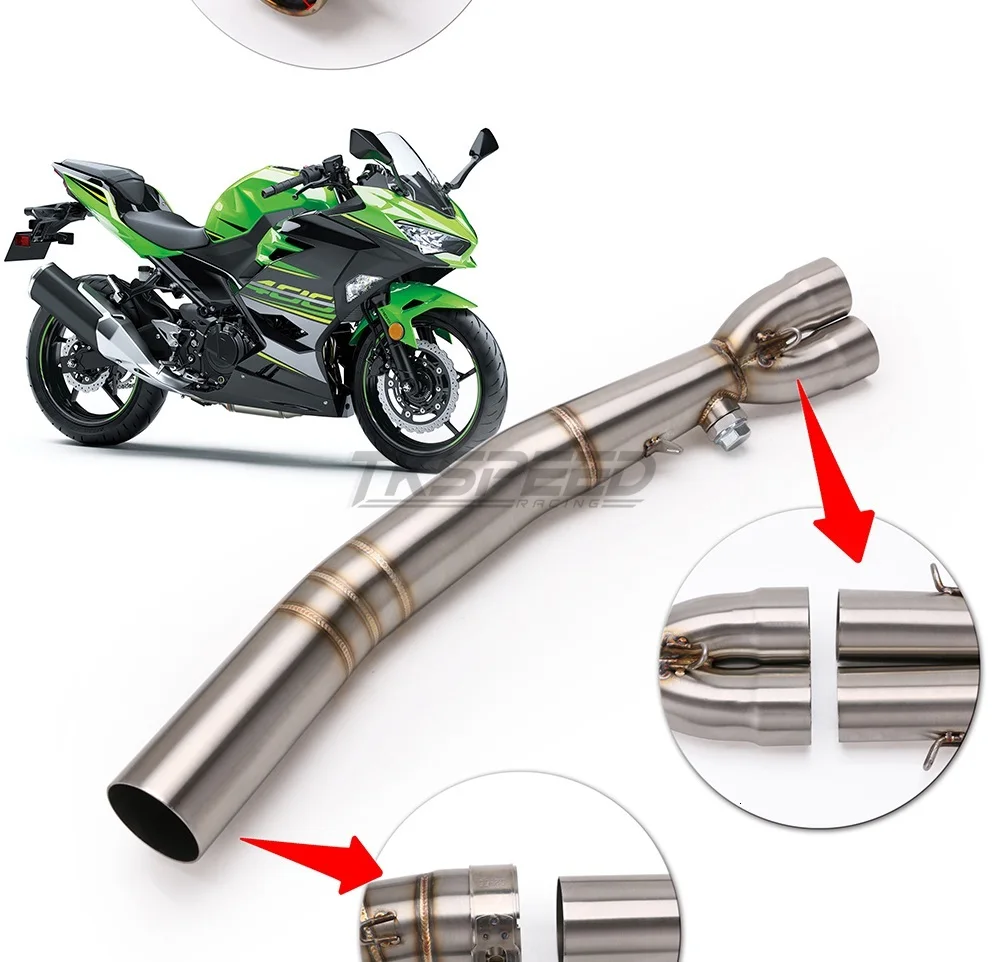 Глушитель выхлопной трубы мотоцикла полная выхлопная система для Kawasaki z400 Ninja 400 EX400 NINJA400 полная система
