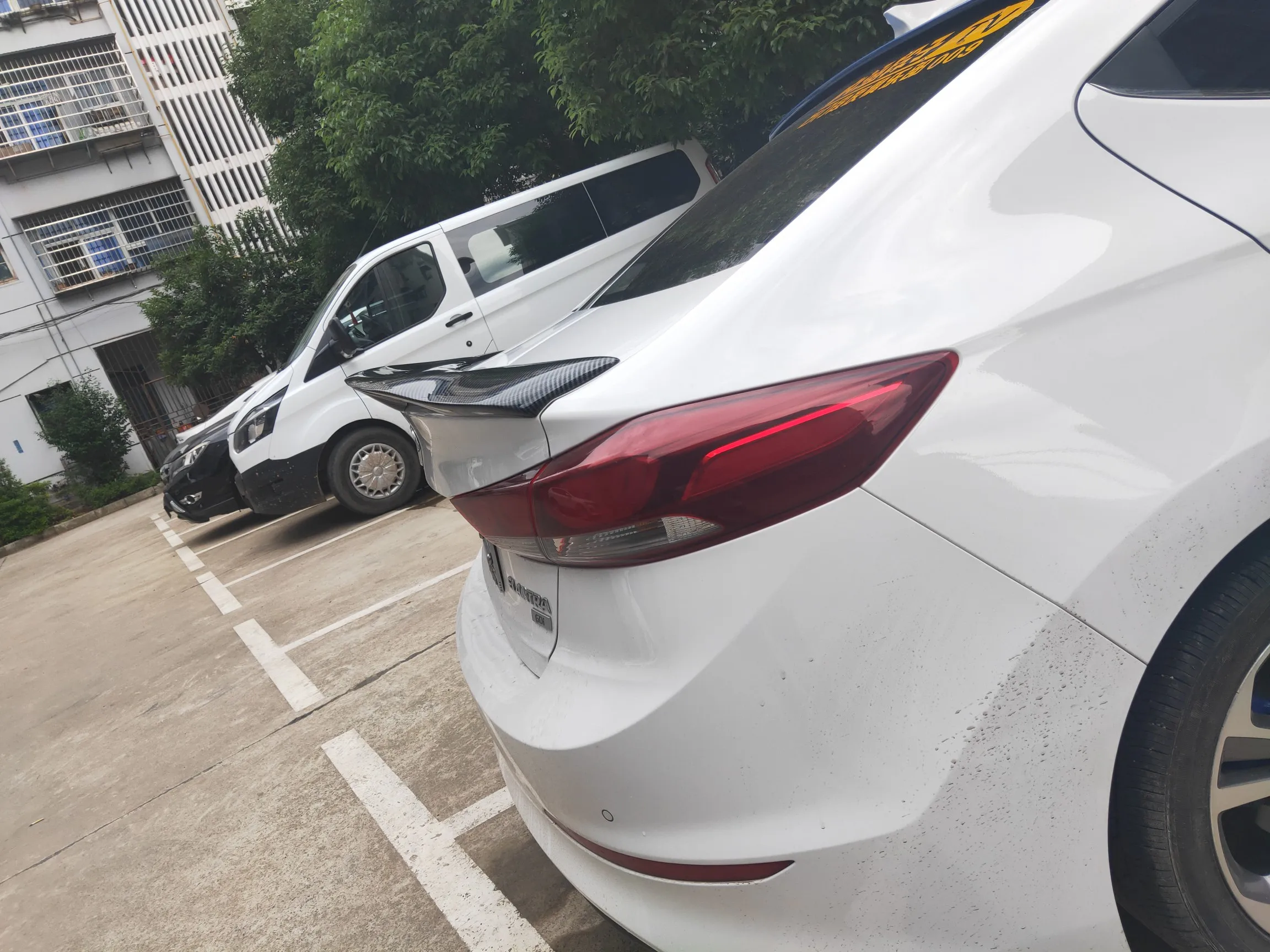 Для hyundai Elantra автозапчасти спойлер из углеродного волокна/FRP материал праймер спойлер 2012- Elantra задний спойлер