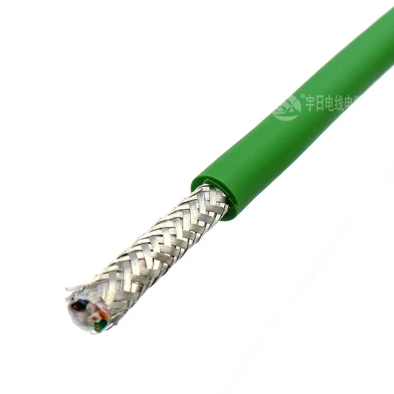 Высокий гибкий кабель Ethernet промышленный cat5e 8 ядро 0.14mm м² 26AWG экранированный витая