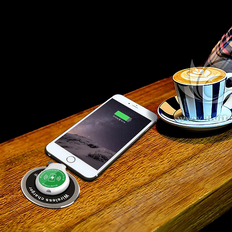 Универсальный Qi беспроводной зарядный приемник Micro usb type-C приемник для IPhone 5SE 6S 7Plus samsung Xiaomi huawei OPPO Vivo
