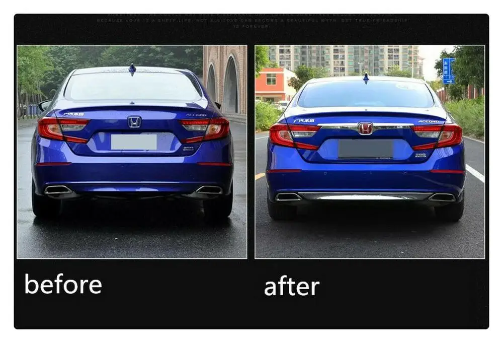 Rear Bumper+ Rear Door Trunk Gate Lid Cover Trim for Honda Accord