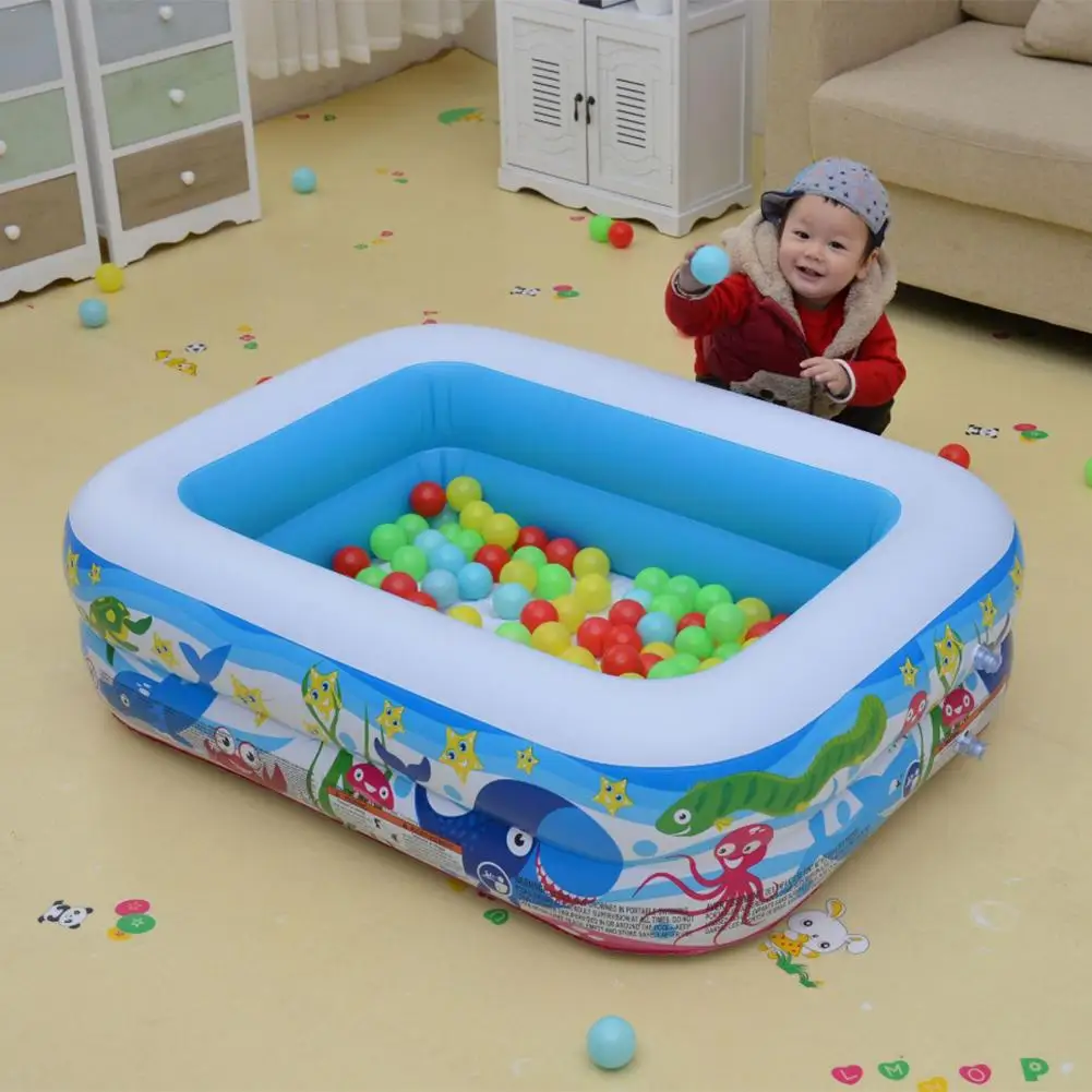 1,2 м двухкольцевой детский надувной Печатный бассейн из ПВХ, игровой бассейн для семьи детей