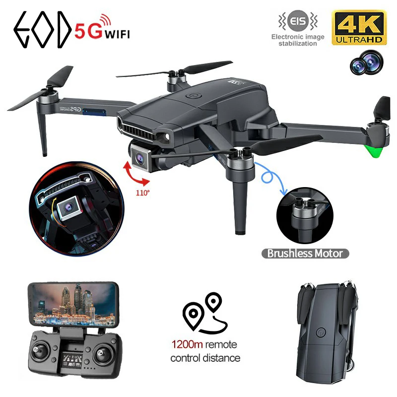 

L800Pro FPV Drone 6k Profesional GPS Aerial Photography 5G WiFi Drones With Camera Dual HD RC Quadcopter Brushless Foldable Gift