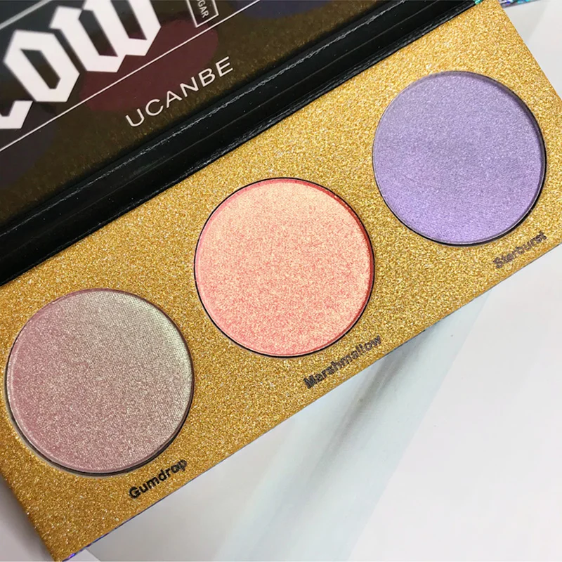 UCANBE блеск n glow хайлайтер палитра Дуо хром голографический контур лица макияж