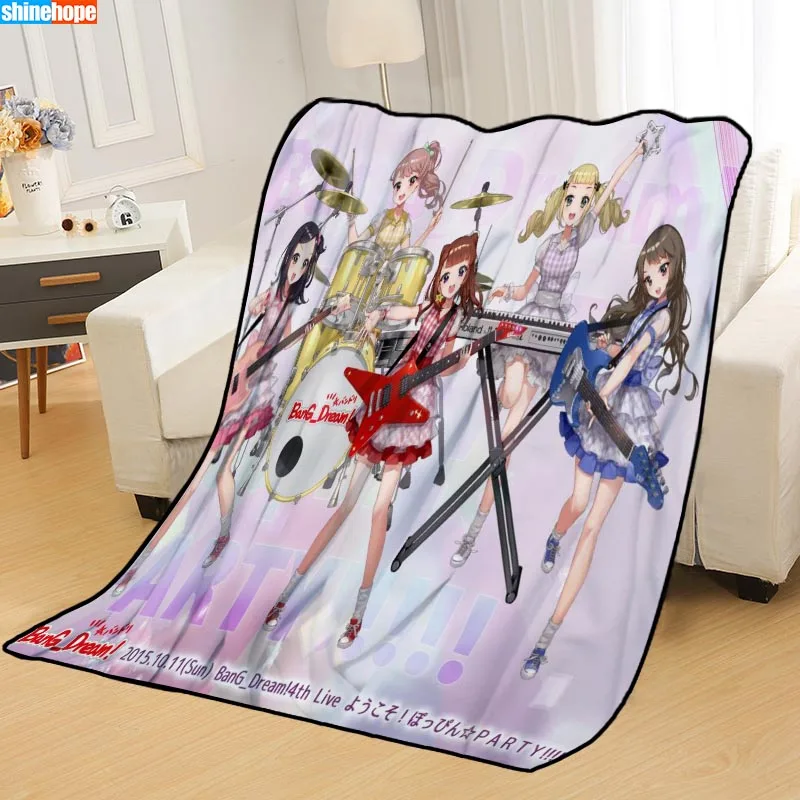 Новое поступление Bang Dream! Одеяло s печать мягкий сон одеяло на дом/диван/офис портативный дорожный Чехол одеяло - Цвет: Blanket 12