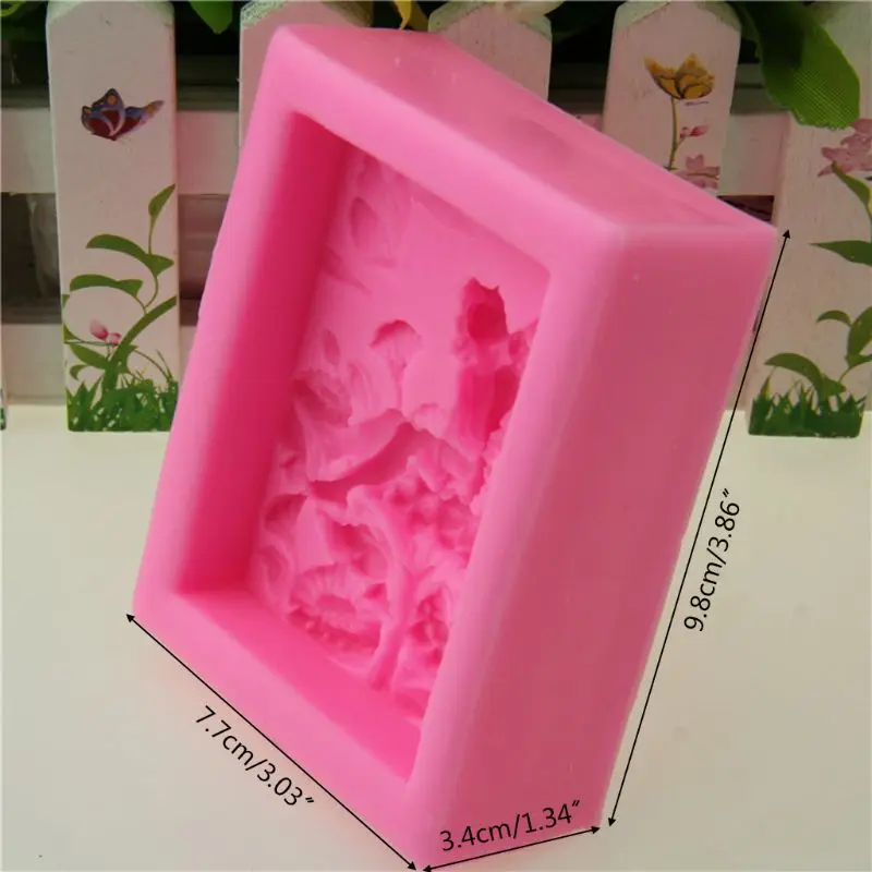 OOTDTY 3D Лотос Фея силиконовая форма для мыла Сделай Сам Глиняная свеча украшение торта фонданта