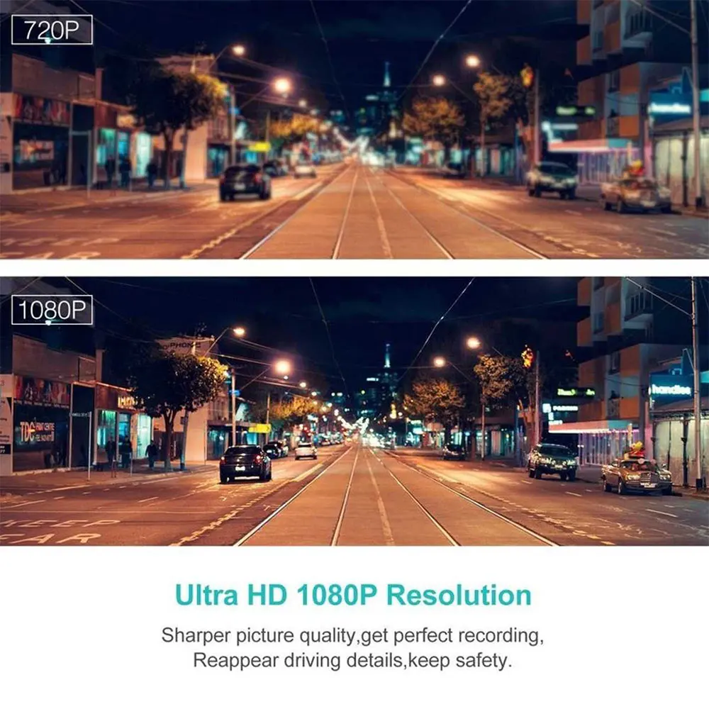 Vehemo ADAS Dash Cam " Автомобильный видеорегистратор ночного видения DVR вождения 1080P Full HD двойной объектив g-сенсор вождения рекордер камера