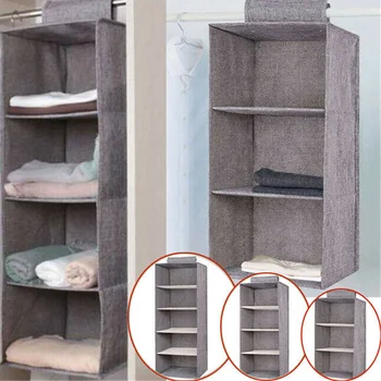 

3~5 Drawer Shelves Hanging Wardrobe Shoe Garment Orginiser Storage Clothes Tidy