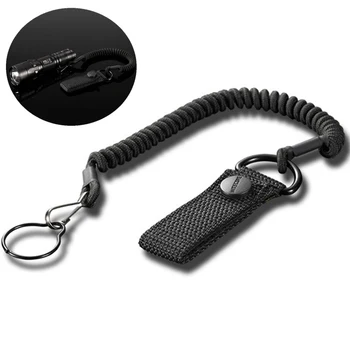 

Combat Sling Telescopic Tactical Pistol Hand Gun Secure Lanyard Adjustable Spring Sling With Blet Buckle For Rifle Flashlight