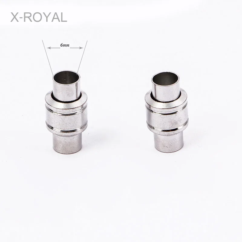 

X-ROYAL 10Pcs/lot New Bracelets Leather Rope Magnetic Clasps Necklace Cube Shape Jewelry Clasps DIY Making Findings Connectors