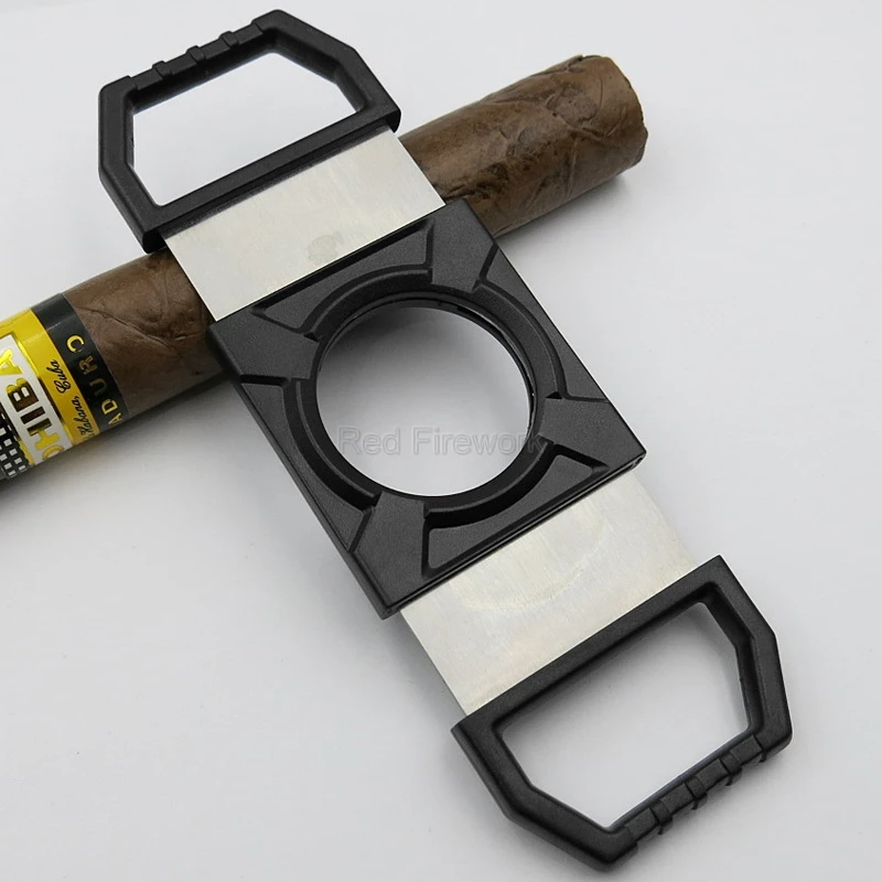 COHIBA большое кольцо датчик сигары резак из нержавеющей стали сигары Гладкие двойные металлические острые лезвия табака резка карманный портативный